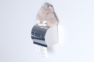 Boîte de <span class=keywords><strong>rangement</strong></span> en acier inoxydable et métal de style moderne porte-rouleau de <span class=keywords><strong>papier</strong></span> hygiénique avec <span class=keywords><strong>rangement</strong></span> - Product Image 4