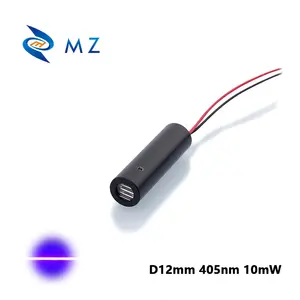 Industrial Grade ACC Driver 12mm 405nm 10mW 60 Degree Violet Line Laser Diode Module