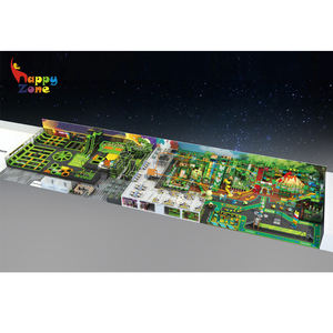 Parc d'attractions intérieur commercial complexe : <span class=keywords><strong>jeux</strong></span> <span class=keywords><strong>de</strong></span> plein air, <span class=keywords><strong>jeux</strong></span> interactifs, arène <span class=keywords><strong>ninja</strong></span>, thème jungle, trampoline park pour enfants >3 ans - Product Image 6