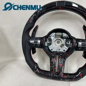 Volant sport en carbone forgé à fond plat personnalisé avec LED pour F20 F30 F32 F36 M3 F80 M4 F82 M2 F87 M5 F90 - Product Image 2