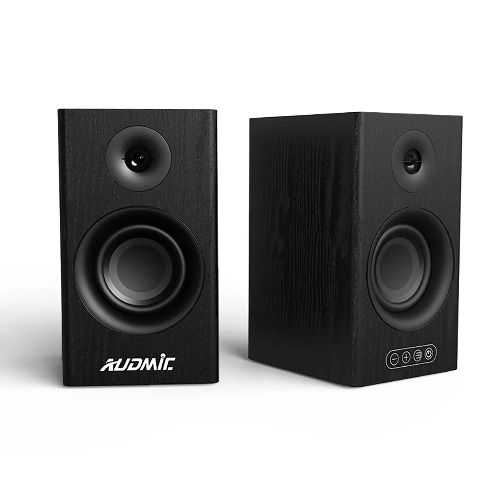 Wholesale Wooden High End Stereo 3D Hifi Sound Professional Home Audio Speaker Heavy Bass Bluetooth Desktop 2.0 Speaker