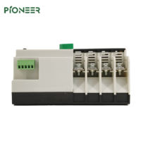 ATS 4P 3 phases 4 fils sur rail DIN pour PV, double alimentation, commutateur automatique de phase 3, ininterrompu, 63A 100A 125A
