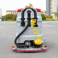 Nettoyeur de sols électrique automatique à batterie pour parking, autoporté