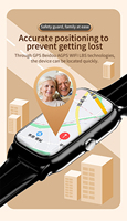 Montre connectée 4G pour personnes âgées D17, appel SOS, appel vidéo, fréquence cardiaque, tension artérielle, température, alarme de chute, WiFi, rappel de médicaments