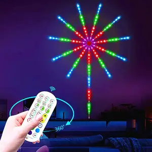 LED Fireworks RGB Meteor Shower Resultado Luz Neve Caindo Raindrop Lights para Wedding Party Holiday Christmas Ambient Light