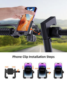 Giá đỡ điện thoại cho xe máy và xe đạp dành cho iPhone, giá đỡ điện thoại di động cao cấp tương thích với camera - Product Image 5