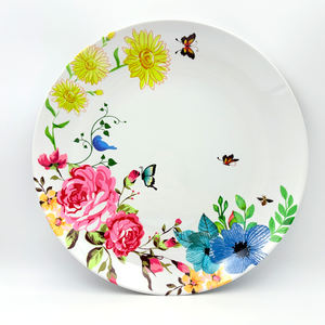 Platos de <span class=keywords><strong>melamina</strong></span> de plástico circular para alimentos grandes para buffet y banquetes, aptos para lavavajillas, platos para servir pollo asado no tóxico - Product Image 2