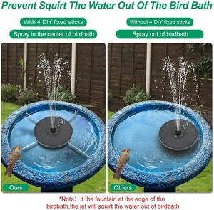 Solar Fountain <strong>Pump</strong> with Battery Backup <strong>Garden</strong> Bird Bath Fountain <strong>Pump</strong> 7V Submersible Solar <strong>Water</strong> Fountain <strong>Pump</strong> - Product Image 2