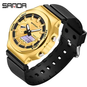 SANDA New Fashion Sport Men's Watch Casual Style Quartz Wristwatch Diver S Shock Man relogio masculino 3167