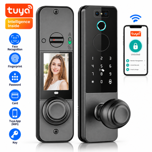 Cerradura Inteligente WiFi Tuya SINON al por Mayor con Cámara de Reconocimiento Facial y Teclado de Huellas Dactilares para Distribuidores en EE. UU. y Canadá - Product Image 1
