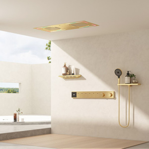 Ensemble de <span class=keywords><strong>douche</strong></span> encastré mural minimaliste à température constante pour salle de bain, avec plafonnier dissimulé et pré-encastrement - Product Image 1