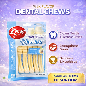 Premium Chicken Beef Milk Flavor Dental Chews for Pets | High Protein Grain-Free <b>Oral</b> <b>Care</b> Treats - Product Image 4