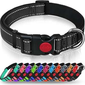 <span class=keywords><strong>Collar</strong></span> reflectante ajustable de nailon de 12 colores para perros pequeños con anillas en D, estilo clásico, accesorio de entrenamiento para gatos, venta al por mayor - Product Image 2