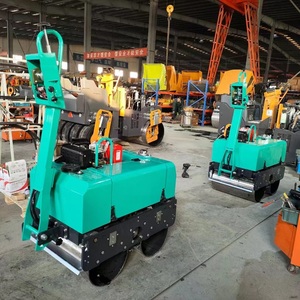 Yeni 600 kg Yürüme Tipi Çift Tamburlu Titreşimli Silindir Kompaktör, EPA Motorlu Asfalt Yol Silindiri Kompaktör - Product Image 6