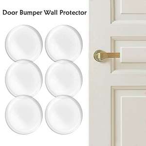 Tombol pintu lengket, pelindung dinding Premium, perekat diri transparan, penyerap guncangan, Bumper pegangan pintu karet lembut - Product Image 1
