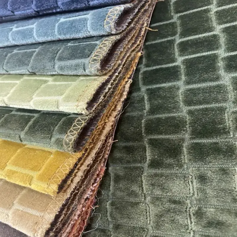 Fornitori tappezzeria in tessuto mobili Jacquard tessuti in microfibra divano poliestere in velluto schiacciato