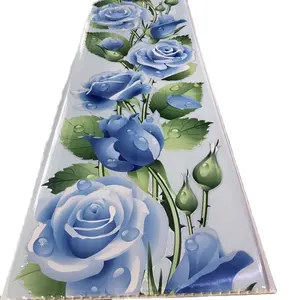 Faux panneau de plafond suspendu en PVC blanc pour décoration de fleurs, ignifuge, classique et moderne, 10 pièces