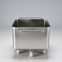 Chariot de transport mobile en acier inoxydable robuste de 200 L pour la viande, les légumes, les collations, les aliments et le traitement laitier avec garantie d'un an