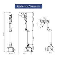 Hiwonder NexArm LeRobot – Kit avancé d'apprentissage par imitation pour bras robotique 6 axes open source pour IA embarquée