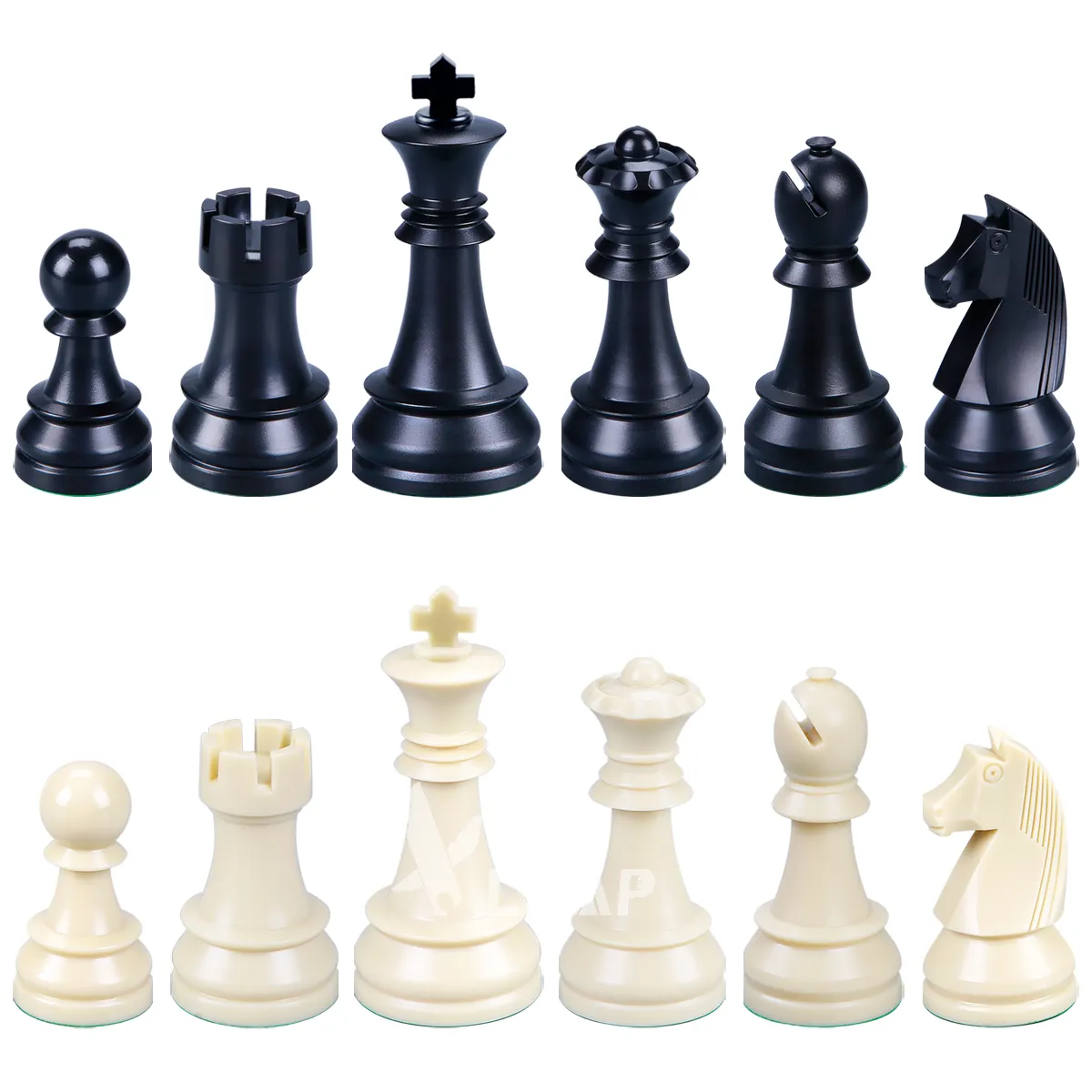 Pièces d'échecs de Club de tournoi OEM, ABS solide, 3.75 pouces, 9.7cm, 34 jeux d'échecs, fabricants de pièces d'échecs
