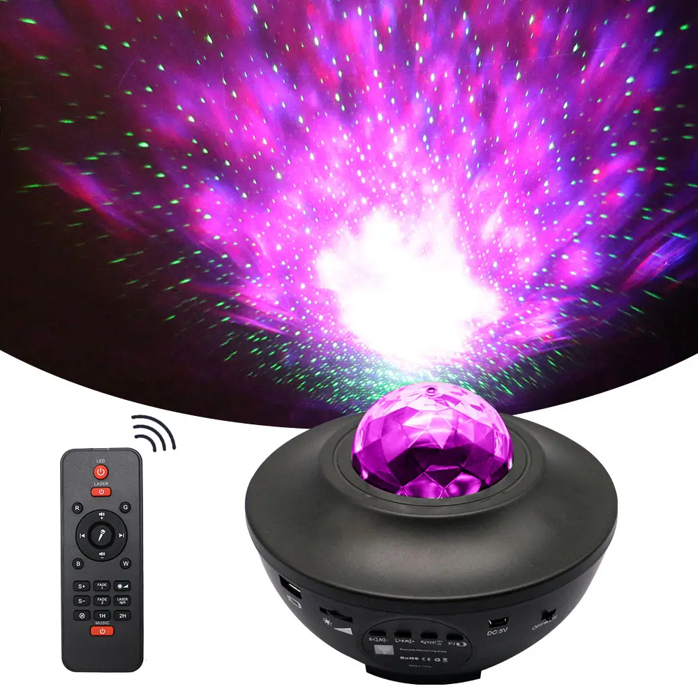 Led Projection Lights LED USB Colorful Night Light Lamp Music Player Starry Sky Projection Lamp For Children