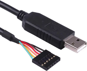 Conector macho USB 2,0 a cable de arnés de cables de carcasa de 6 pines con chip - Product Image 1