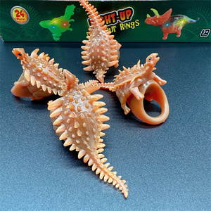 Anillo de Dinosaurio Luminoso LED de TPR - Unisex para Edades de 5+ y 14+ Años, Juguete Divertido para Fiestas, Juguete Antiestrés Decorativo - Product Image 6