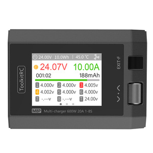 Chargeur intelligent de batteries Lipo ToolkitRC M8P 600W 20A DC 1-8S avec sortie USB-C PD 65W et testeur de signal (PWM/PPM/SBUS) - Product Image 3