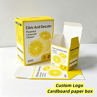 Boîte en carton pliable écologique et recyclable avec logo personnalisé, revêtement UV, gaufrage, pour emballage de nettoyant pour citrons, type tuck-end