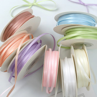 Ruban en satin polyester crypté simple face de 3 cm, idéal pour nœuds de mariage et emballages cadeaux haut de gamme, 3 mm de large, 50 yards, logo personnalisable