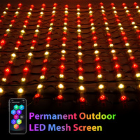 Extérieur DMX Transparent LED Pixel Mesh Screen Flexible PC Media Façade Event Party Display avec IP66 Rating Point Lights