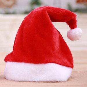 Chapeau de Père Noël classique en peluche pour adultes et enfants, décoration de Noël personnalisée - Product Image 2