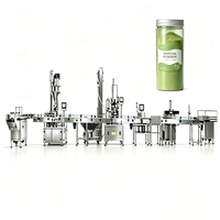 Machine de remplissage et de bouchage rotative de table pour poudre en flacon, sachets de café, protéines en poudre libre et poudres fines