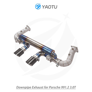 Escape de Alto Rendimiento YT de Titanio Completo con Sección Trasera con Válvulas para 991.2 3.0T - Product Image 4