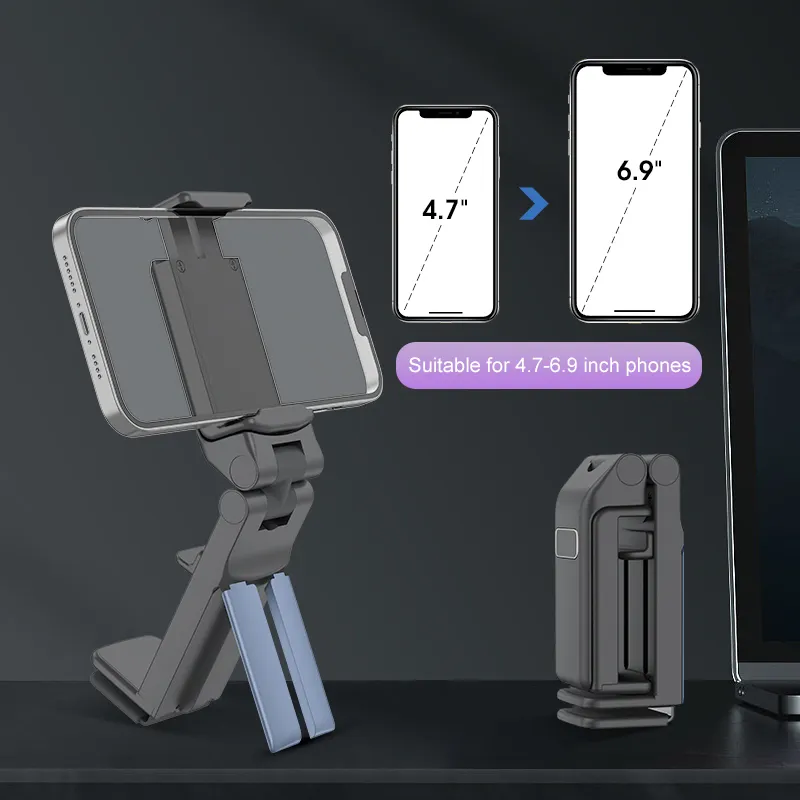 Exclusivo patente portátil avião telefone Stand braçadeira dobrável ajustável viagem celular titular