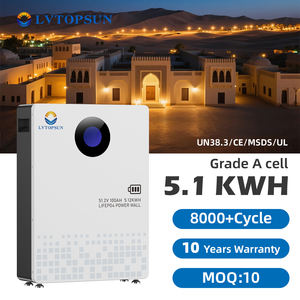 <span class=keywords><strong>Lvtopsun</strong></span> แบตเตอรี่ลิเธียมไอออน100Ah เกรด5.12kWh 51.2V LiFePO4เซลล์หน้าจอสัมผัสพลังงานแสงอาทิตย์5kwh บ้าน - Product Image 1