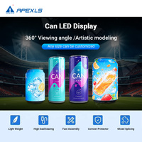 Écran publicitaire LED incurvé en forme de bière, module vidéo LED cylindrique flexible pour canettes de boissons, mur d'affichage LED