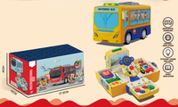 Jouet de bus scolaire interactif avec volant réaliste, simulation de son et de lumière, jeu de simulation de conduite pour les enfants, apprentissage et amusement