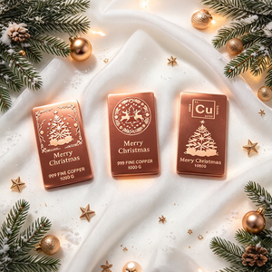 Decorazione per Albero di Natale, Lingotto di Rame <span class=keywords><strong>1</strong></span> <span class=keywords><strong>Kg</strong></span>, Rame Puro .999, Ornamento Festivo, Regalo, Decorazione per Casa e Scrivania, Collezione - Product Image 6