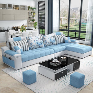 Barato sofá <span class=keywords><strong>cama</strong></span> habitación sofá en forma de l modernos e luxuosos cómodo tela sofá muebles - Product Image 2