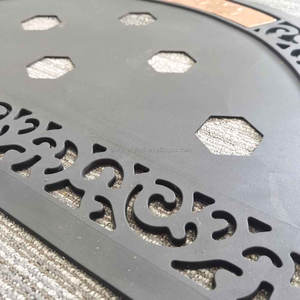 Tapetes de puerta de bienvenida, semicirculares, media luna, intercambiables, sublimación, color blanco - Product Image 3