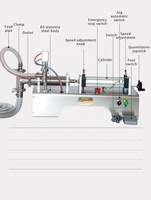 Machine de remplissage pneumatique semi-automatique de haute précision pour pâtes, dosage quantitatif pour contenants en plastique, lait et jus de haute précision