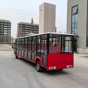 High Quality Mini <b>Red</b> Sightseeing Bus Car with Doors Electric Tour Bus Sightseeing Seater Sightseeing Bus for Sale - Product Image 6