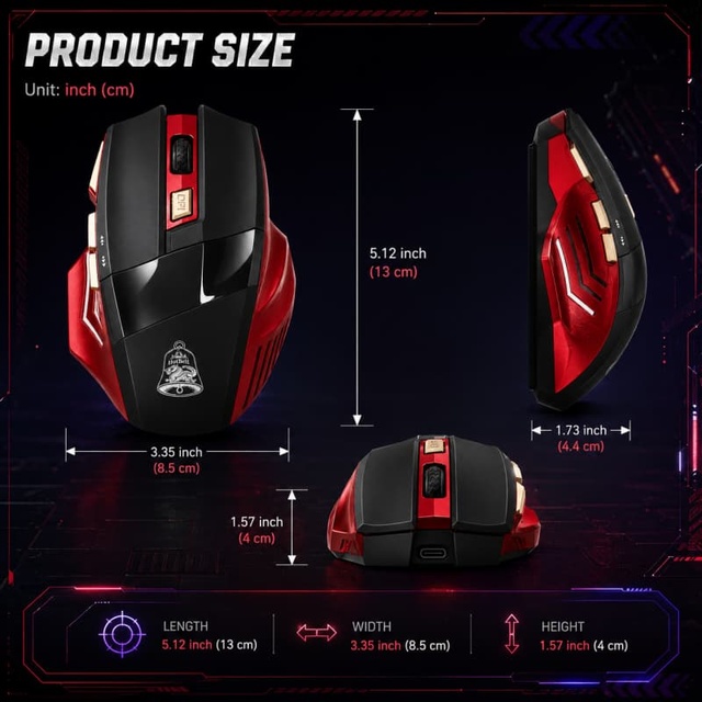 Hotbell Wired Gaming Mouse 7 Button RGB Ergonomic Mechanical Esports Mouse High Precision Computer Mouse