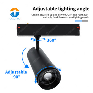 Mới Hiện Đại Cửa Hàng Có Thể Điều Chỉnh Focus Góc Spotlight Nam Châm Đường Sắt Hệ Thống 90-265V Nhôm COB Tuyến Tính Từ Tính Dẫn Theo Dõi Ánh Sáng Tại Chỗ - Product Image 2