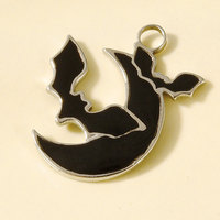 Pendentifs en émail couleur argent noir Senmei, breloques en acier inoxydable en forme de soleil, cœur, animaux pour la fabrication de bijoux DIY, colliers
