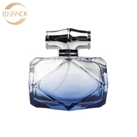Flacon de parfum en verre transparent de 80 ml, forme unique, atomiseur de parfum, col serti, vaporisateur de parfum pour emballage cosmétique
