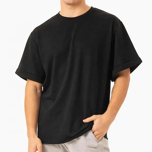 Camisetas de Verano para Hombre, Estilo Urbano, Hombros Caídos, Corte Recortado, Camisetas de Algodón de Alta Calidad, Diseño Exclusivo, Tallas Grandes - Product Image 1