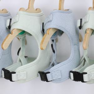 Luxuriöses, personalisiertes Tweed-Hundegeschirr-Set mit Logo – atmungsaktiv, modisch, zugfrei, für den Sommer - Product Image 6