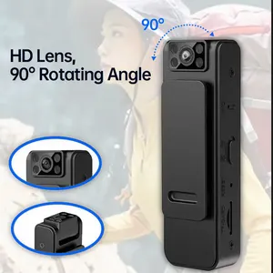 Kamera Bodycamera nirkabel sudut lebar 130 derajat, kamera portabel kecil penglihatan malam HD penuh bisa dipakai di badan 1920*1080